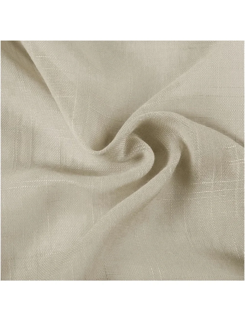 Sheer  Faux Linen Curtains by TwoPages Light Brown 2 panels 72x84
